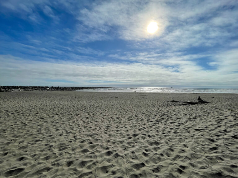 Pacific Ocean beach in Ocean Shores, WA