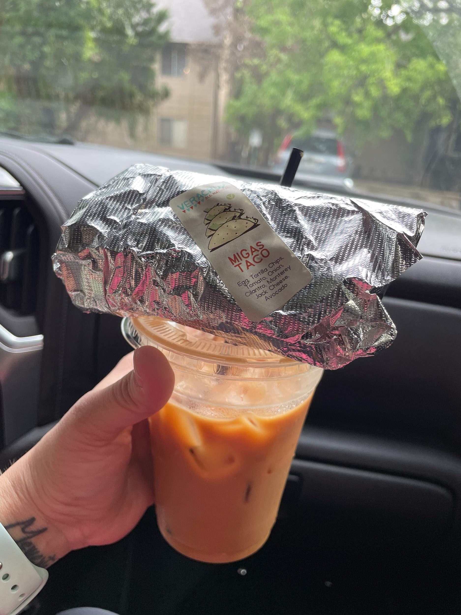 hitting the road with migas tacos from Veracruz and coffee from Radio Coffee