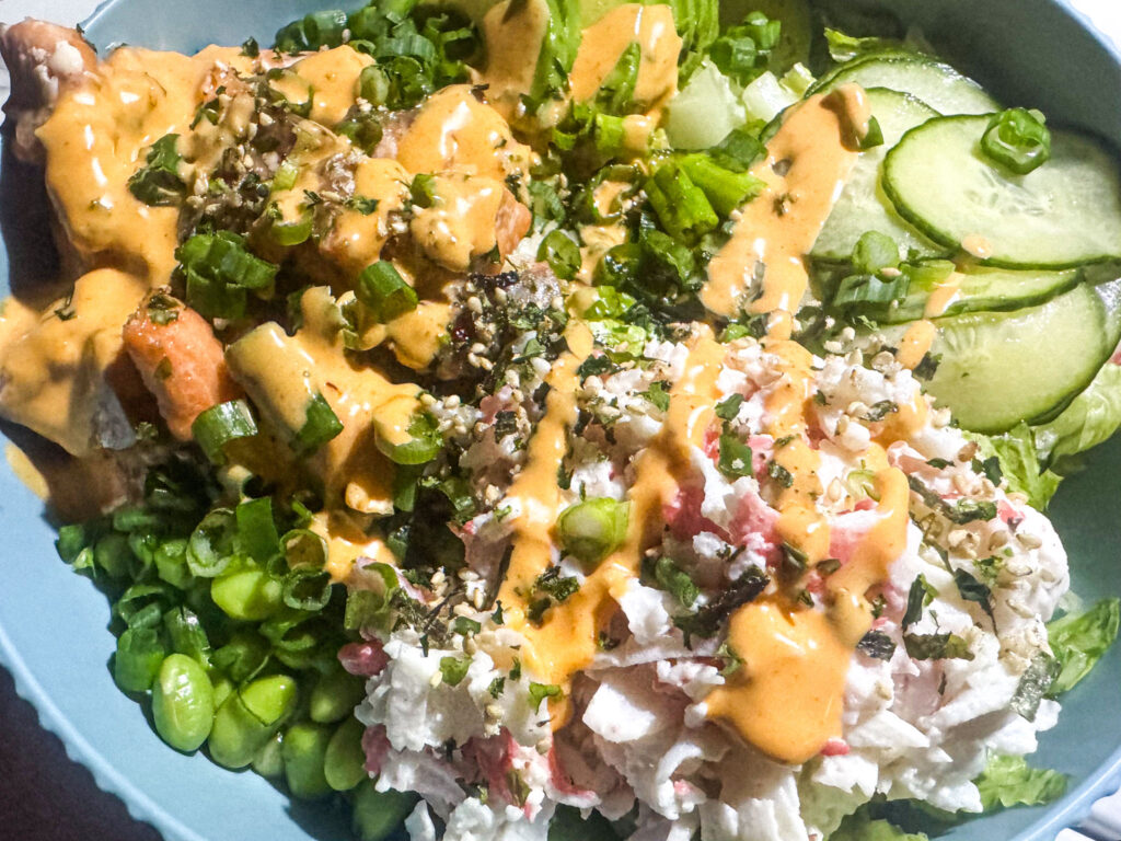Homemade Poke style Bowl Dinner