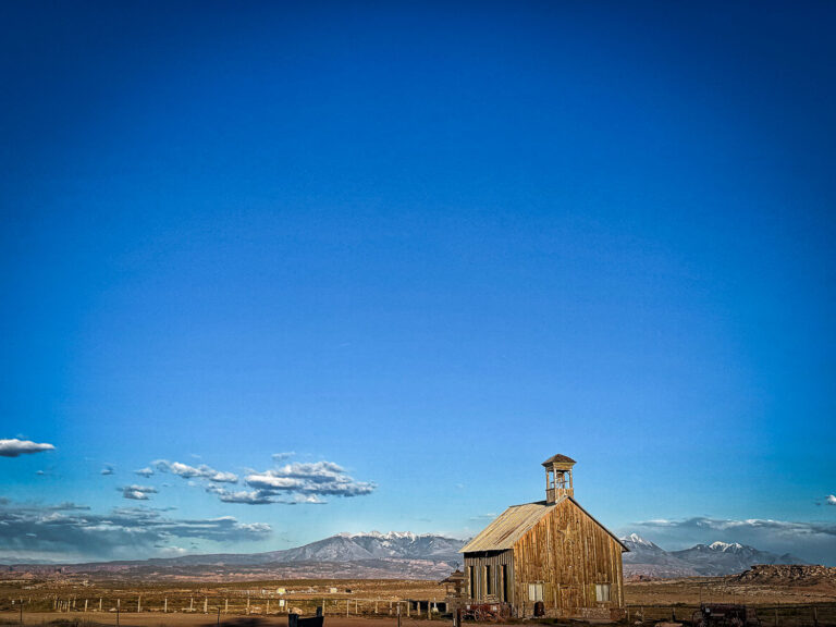 Old Church at entrance of Sun Outdoors Canyonland Gateway in Moab UT