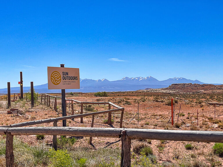 entrance view at Sun Outdoors Canyonland Gateway in Moab UT