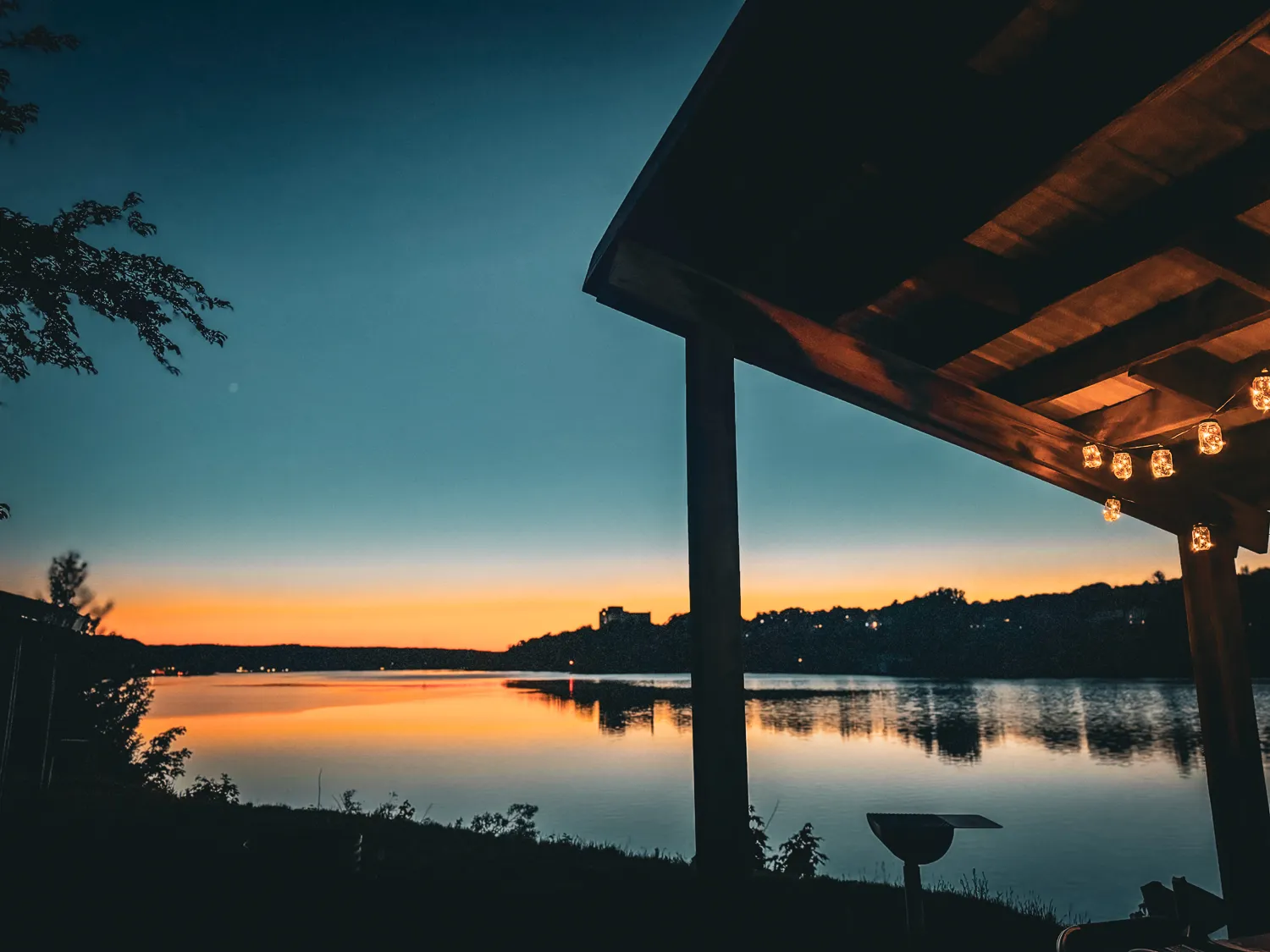Campsite Sunset in Houghton MI